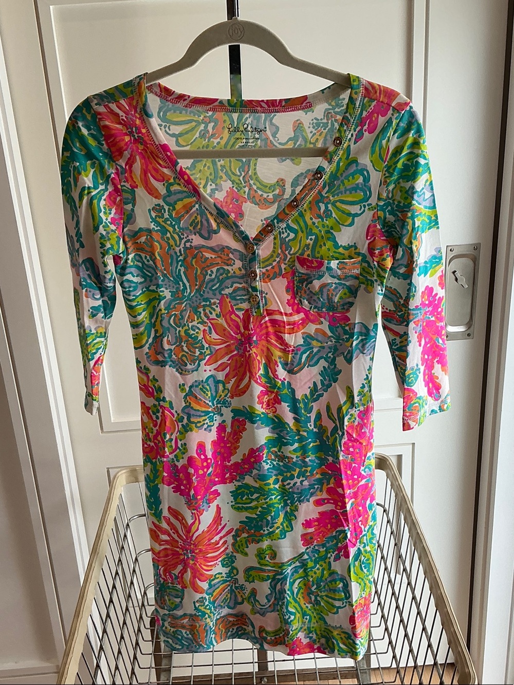 Lilly Pulitzer Bright Floral Swim Coverup Tunic - Pink, Green, Blue